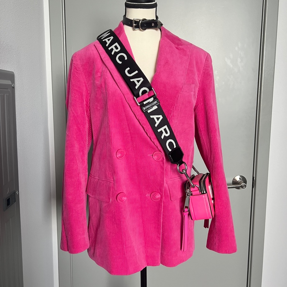 corduroy rose pink blazer jacket